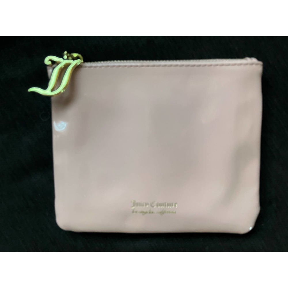 Juicy Pink Cosmetic Clutch Case Purse Bag Gold Wallet